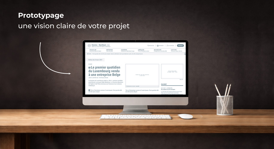 etape web prototype