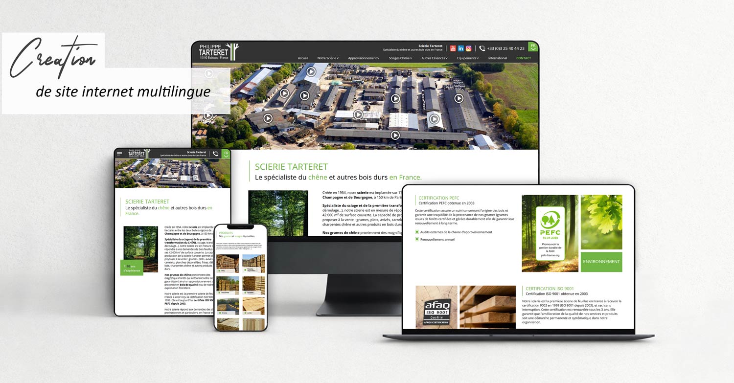 site internet scierie 